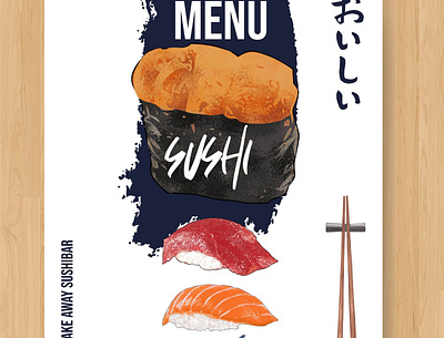 menuSushi3 art design drawing food illustration illustration art kawaii art photoshop sushi vector