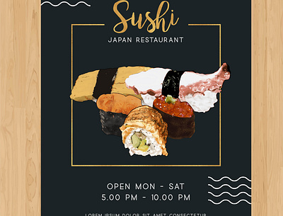 menuSushi1 art design drawing food illustration illustration art kawaii art photoshop sushi vector