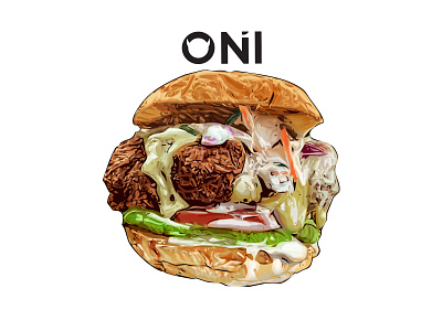 burger64 art burger design drawing food hungry illustration illustration art photoshop vector