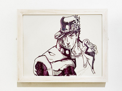 #nopencilchallenge Sketch Jotaro (JoJo Bizarre Adventures) art design drawing fanart illustration illustration art manga sketch