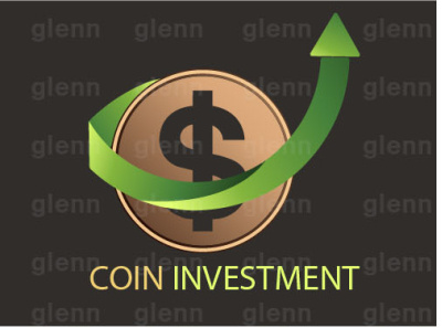 Coin Investment coin coinbase coins design dollar flat high income invest investment logo low minimal money vector