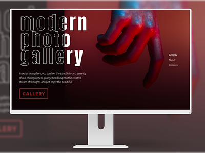 Modern photo gallery, concept design.