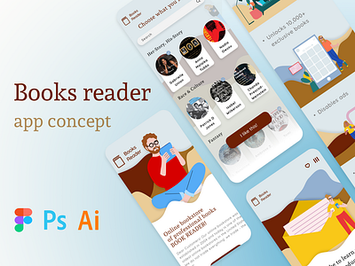 Book reading app concept