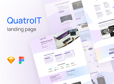 QuatroIT Landing design graphic design marketing page site ui ux web web design website
