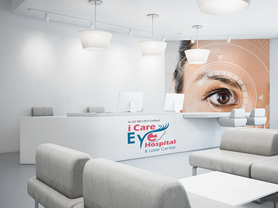 i care eye hospital mockup 3d mockup branding design graphicdesign illustration marketing mockup mockup design mockups