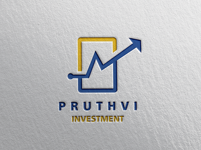 Pruthvi Investment Logo 3d mockup barnd branding design graphicdesign illustration logo logodesign marketing mockup rextertech