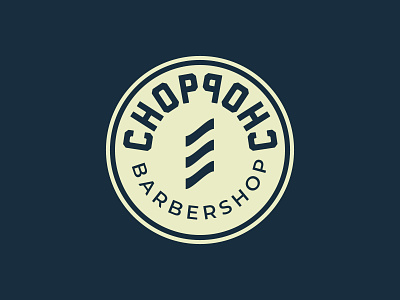 Chop Chop Barbershop barber barbershop branding illustration indianapolis logo