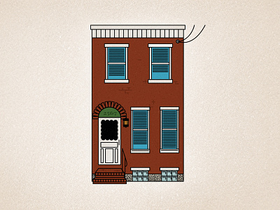 Row Home Project debut east coast first house illustration illustrator lines philadelphia philly row home welcome