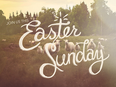 Easter Sunday church easter hand lettering lambs script typography