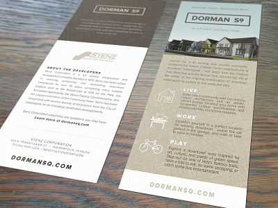 Dorman Sq brochure branding icons mock up print property development