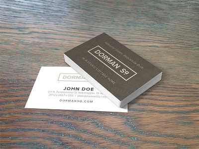 Dorman Sq. Business Card Mock up business card mock up property development