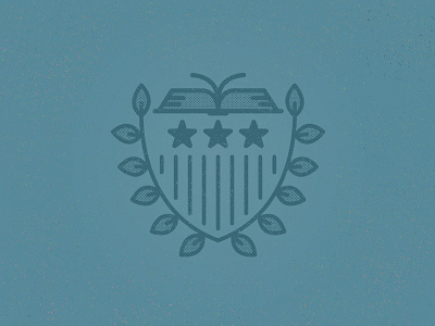 American Book Club book branding crest halftone icon identity illustrator line icon logo stars stripes texture