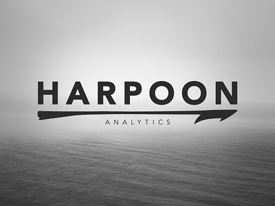 Harpoon analytics branding concept harpoon illustrator typeography water