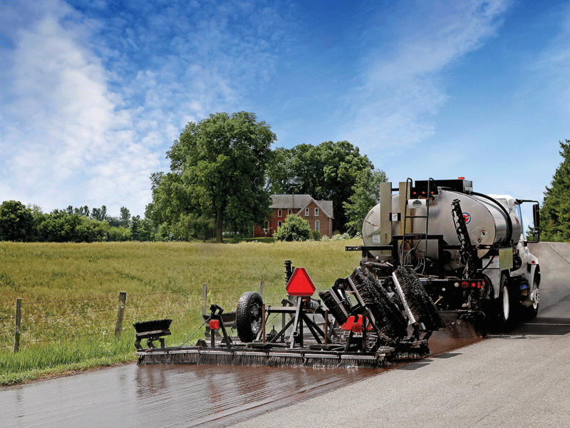 Road Work Touchup construction photgraphy photoshop retouching road work rural semi stock photo superimpose truck