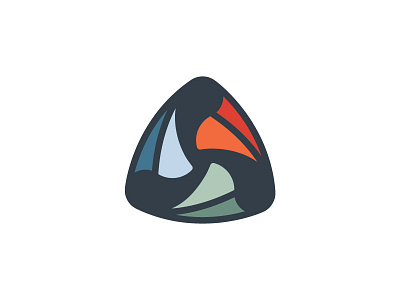 The Clam Shell flat illustrator lines logo logomark mark tranding triangle