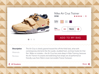 Shoe Product Card cruz daily ui nike poly product card shoes sketch app ui uiux user interface ux