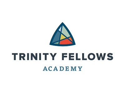 Trinity Identity academy branding bright clean grad school illustrator logo mark stained glass