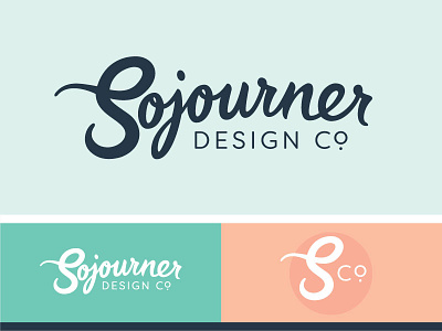 Sojourner Design Co Identity brand cursive etsy hand lettering handlettering handmade. identity lettering organic pastel script