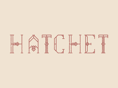 Hatchet aztec concept geometric handlettering texture