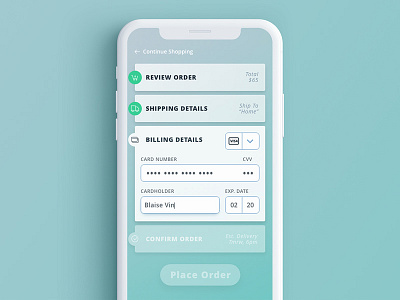 Daily UI 002: Credit Card Checkout