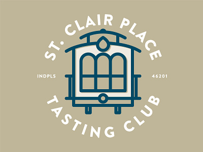SCPTC bourbon branding illustration indianapolis line logo tasting club train trolly vector whiskey whisky