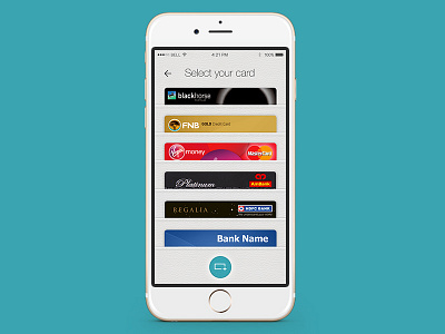 Mobile wallet - skeuomorphic