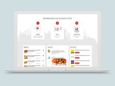 Food Ordering - Landing food food order social ux