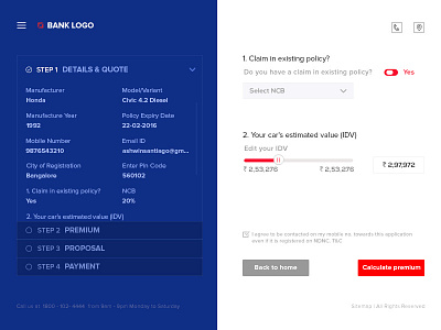 Insurance process banking features insurance payment plan premium renewal tools