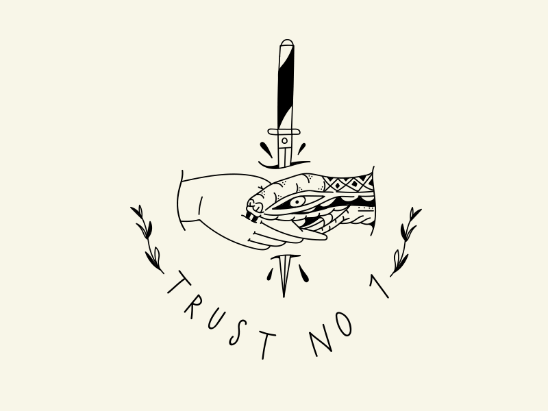 Premium Vector  Snake trust no one tattoo