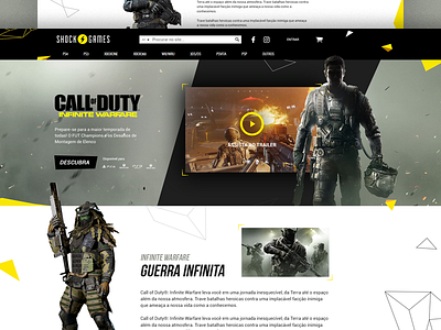 Call Of Duty Infite Warfare Landing Page fps game landing landing page ps4 video game web webdesign xboxone