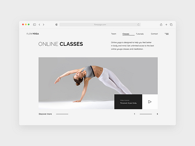 FlowYOGA landing page design web design yoga yoga class landing page