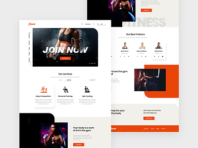 Gym landing page fitness gym sport web design