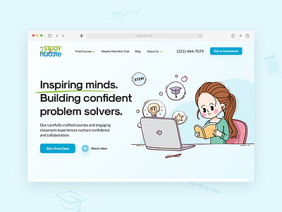 Learning cources landing page