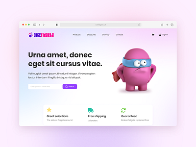 Toys online store landing page