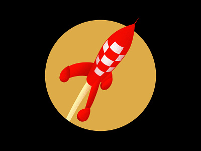 Tintin rocket hergé illustration rocket space tintin