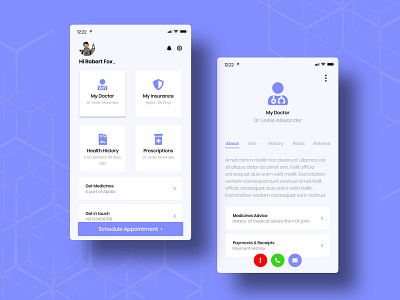 My Doctor App app branding design minimal ui ux