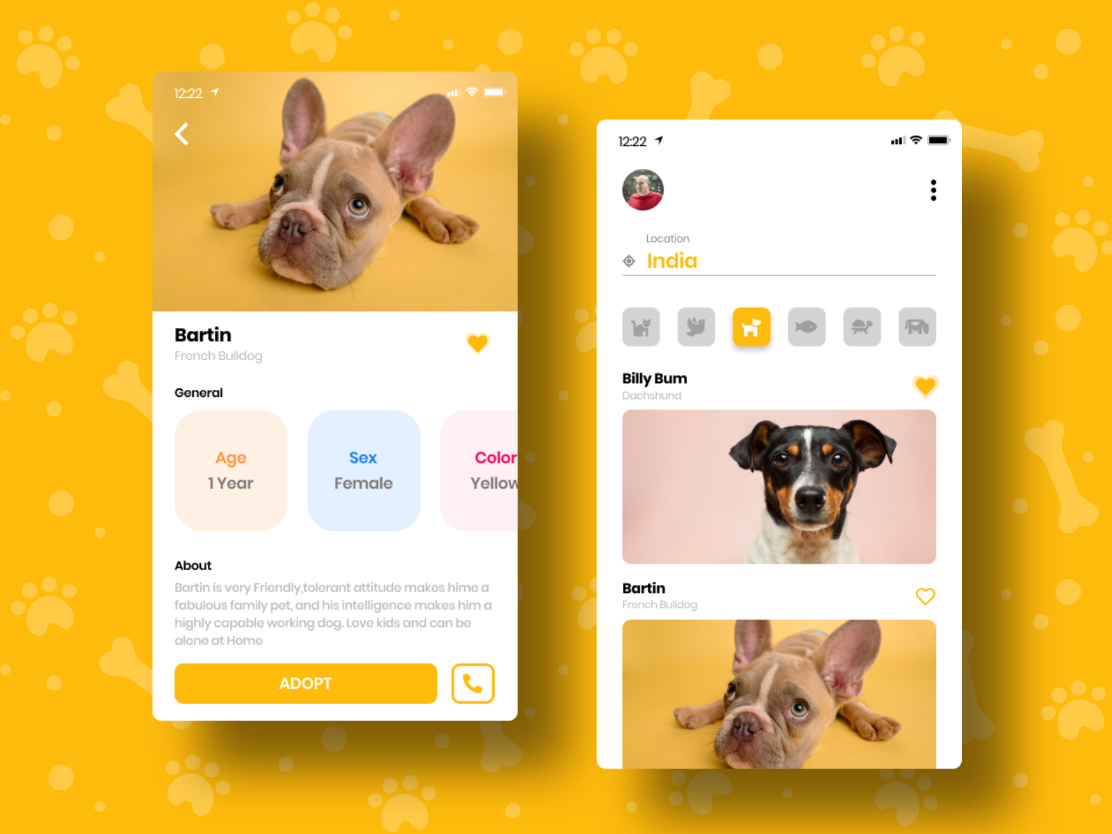 Petd Adopt App Concept by Trileotech on Dribbble