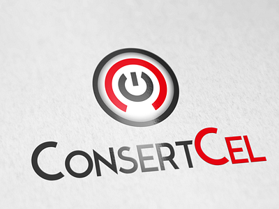 ConsertCel Brand branding business design flat icon logo mockup technology typography vector