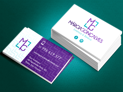 Marcia Gonçalves Business Card beauty logo branding business business card design logo mockup