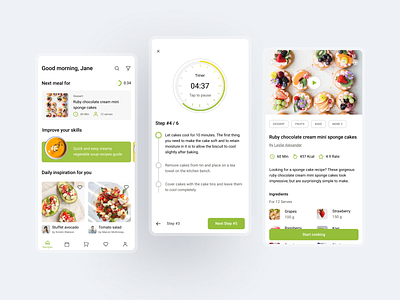 Meal plan & recipes (Android App) android app app cooking food meal plan meal planner mobile design recipes recipes app timer