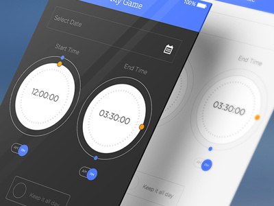 App UI Design for Game Time