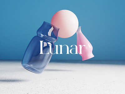 Lunar 3d blender branding minimal