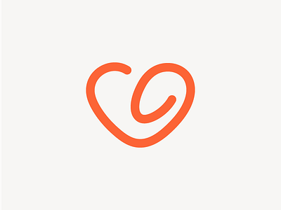 Heart branding design heart identity logo minimal startup