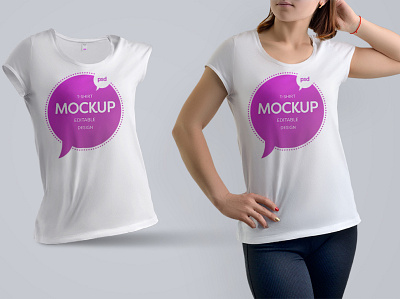 Free Girl T-Shirt Mockup PSD design free mockup free mockup psd mockup mockup design mockup psd mockup template photoshop psd