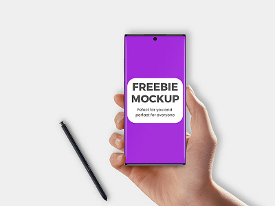 Free Samsung Galaxy Note 10 In Hand Mockup