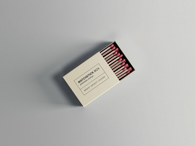 Free Matchstick Box Packaging Mockup