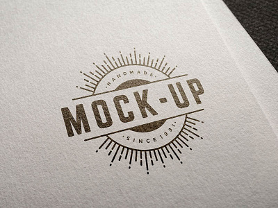 Free Easy Logo Mockup PSD