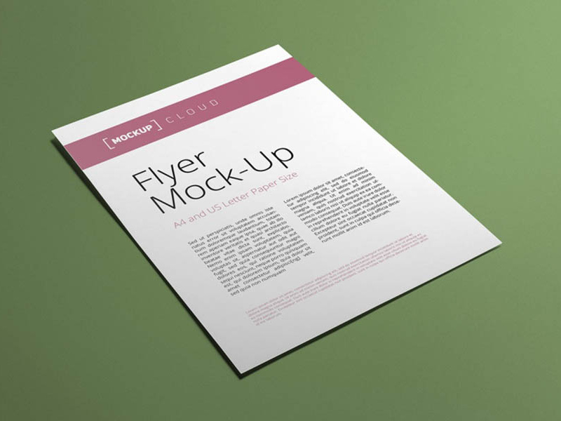Free A4 and US Letter Flyer Mockup by Imam on Dribbble