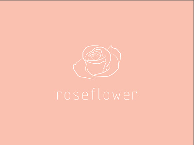 RoseFlower Logo artwork beautiful logo branding clean clean ui company logo cool design flower flower illustration flower logo lineart logo rose