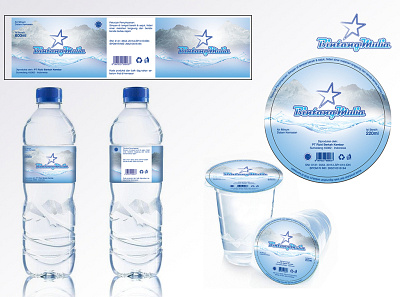 BintangMulia Label Packaging Design amazing artwork branding design illustration label design label packaging mountain water